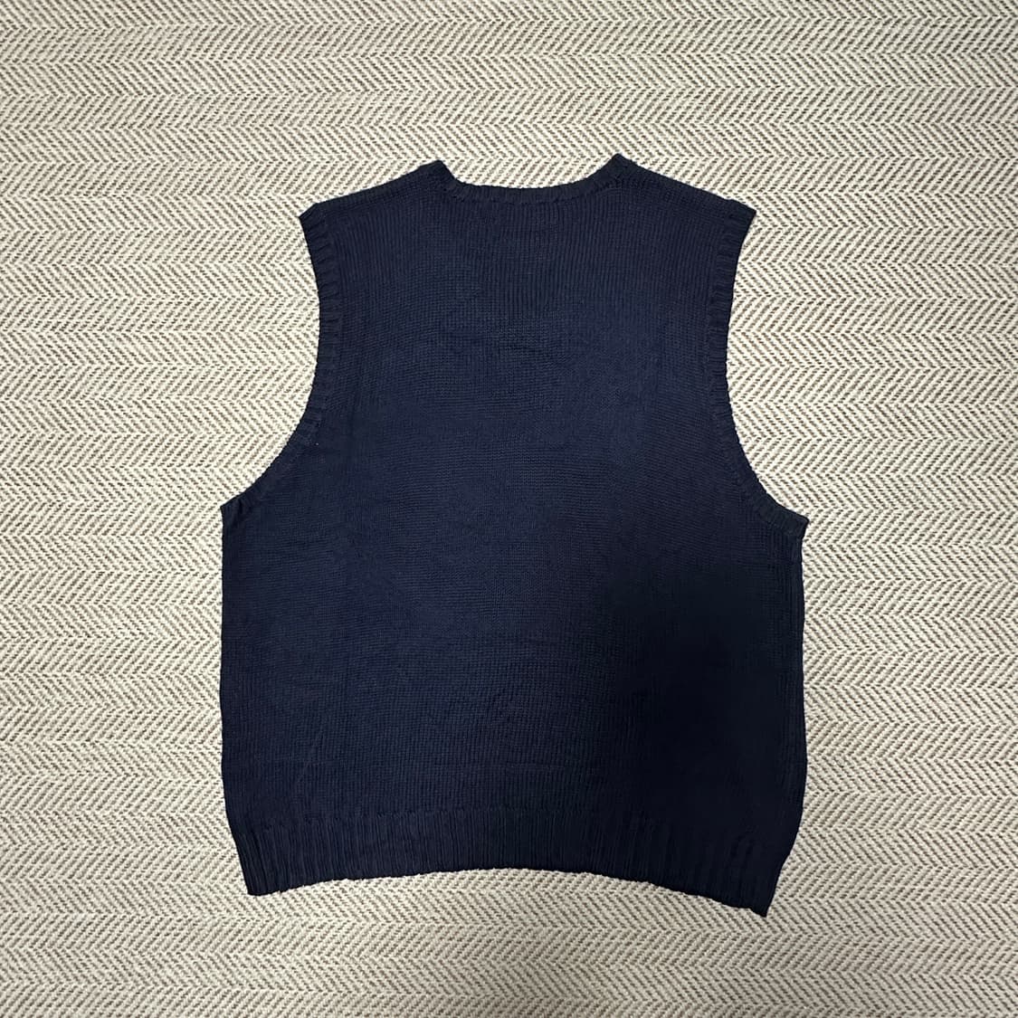 POLO RALPH LAUREN cotton knit vest navy 상품이미지2