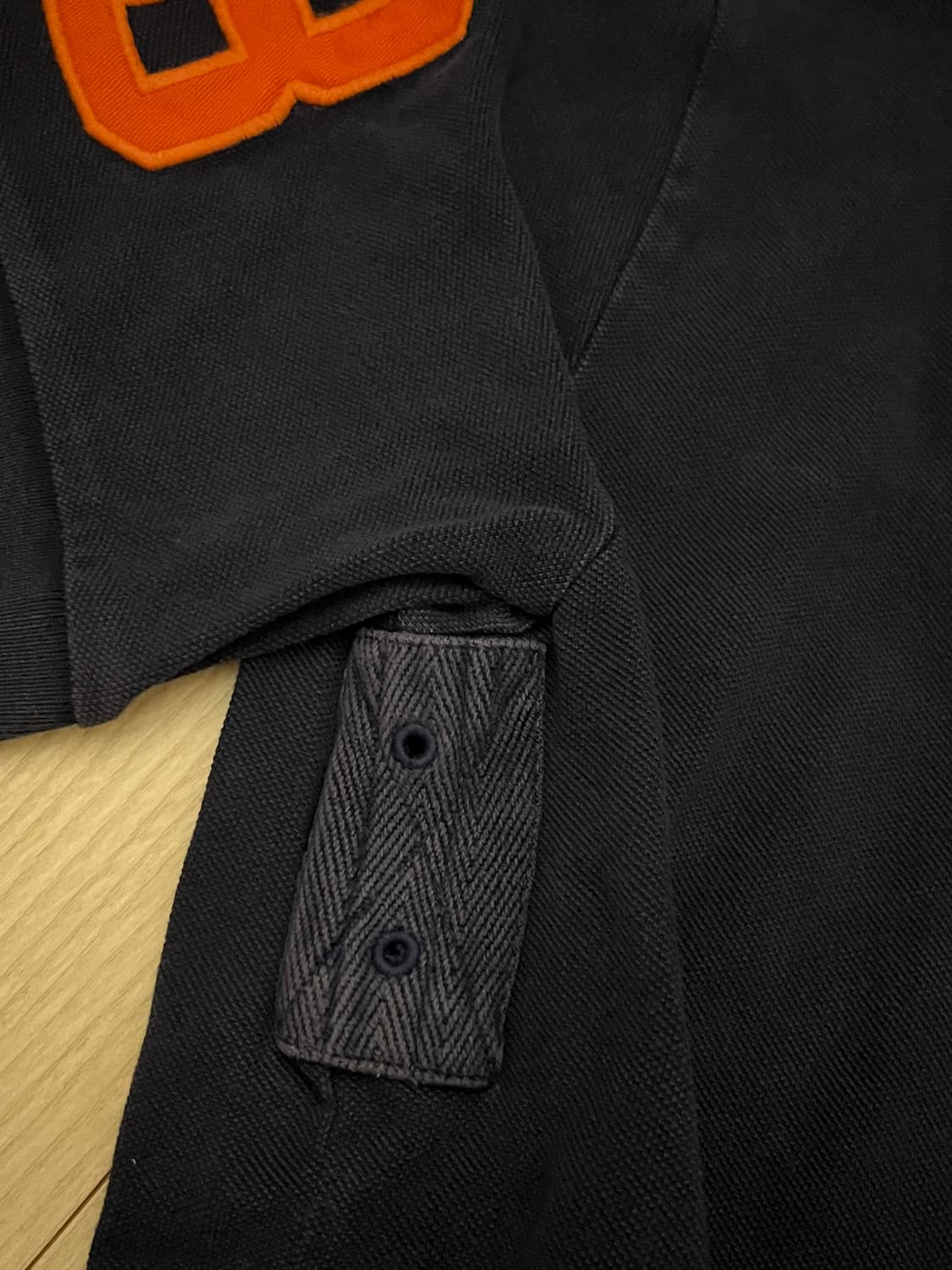 폴로 네이비 커스텀핏 빅포니백넘버 반팔 카라 티 M 상품이미지5