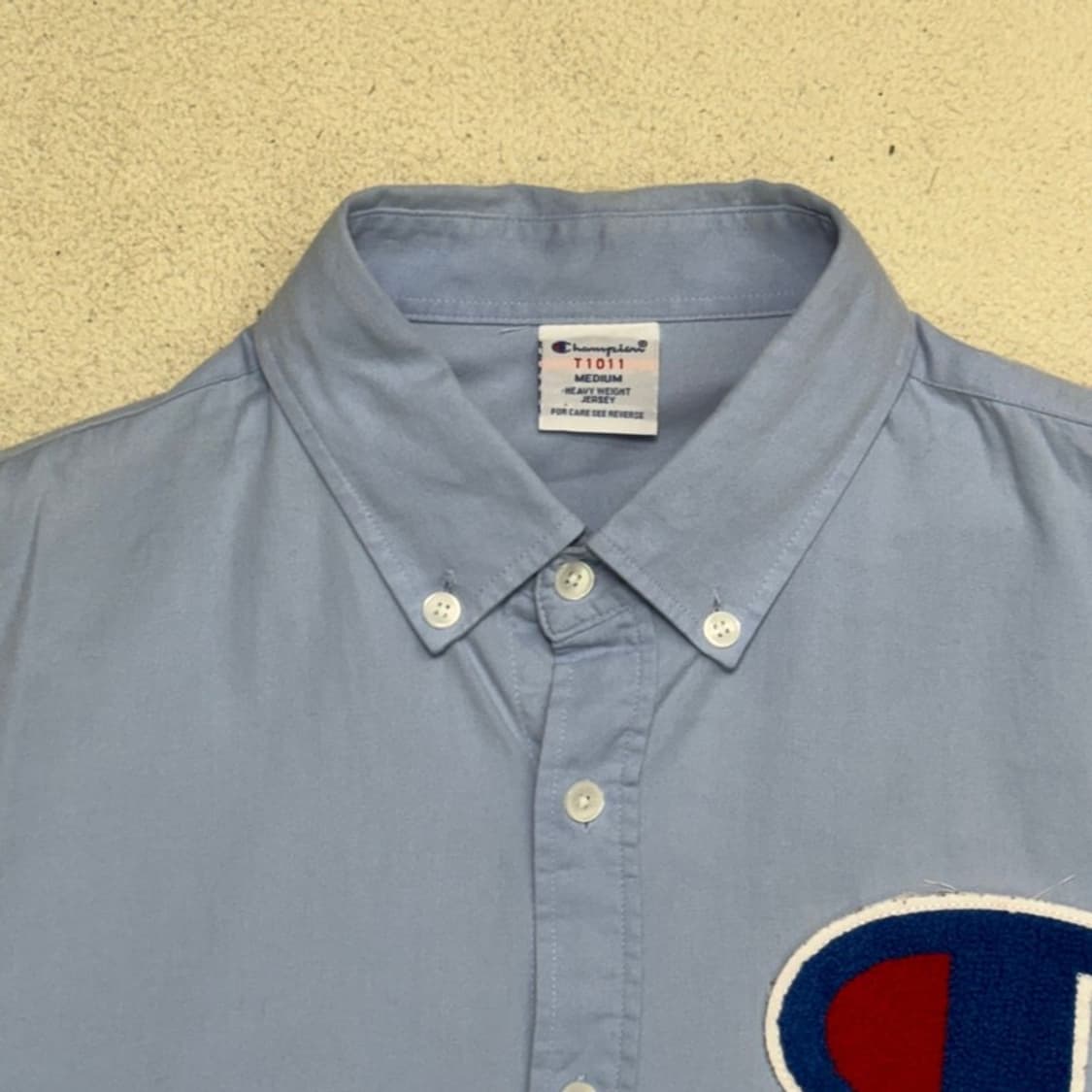 CHAMPION 빅로고 헤비웨이트 롱슬리브 셔츠 M 상품이미지4