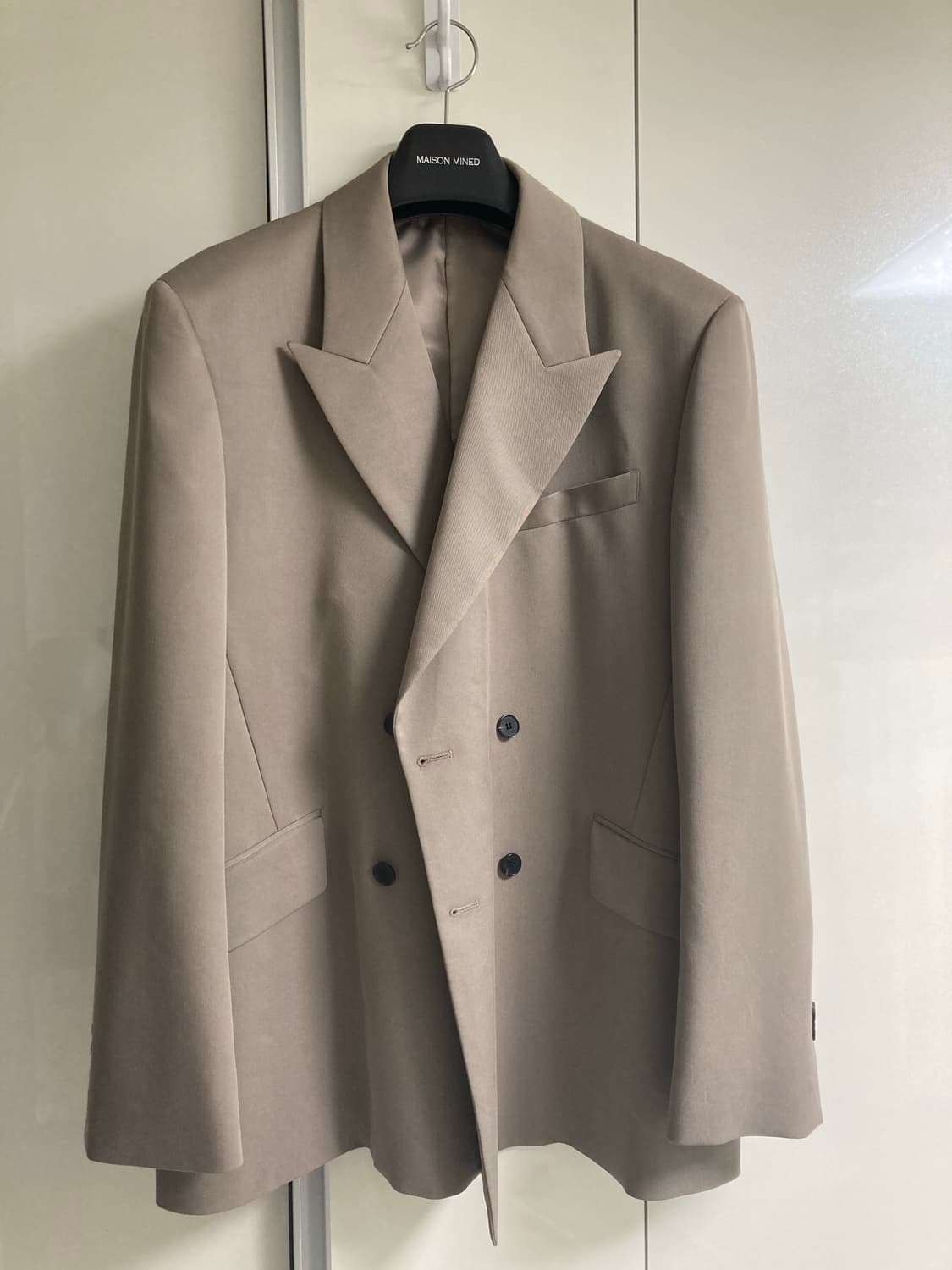 벨리에 / 텐셀 더블 브레스티드 블레이저/ L 웜그레이 상품이미지3