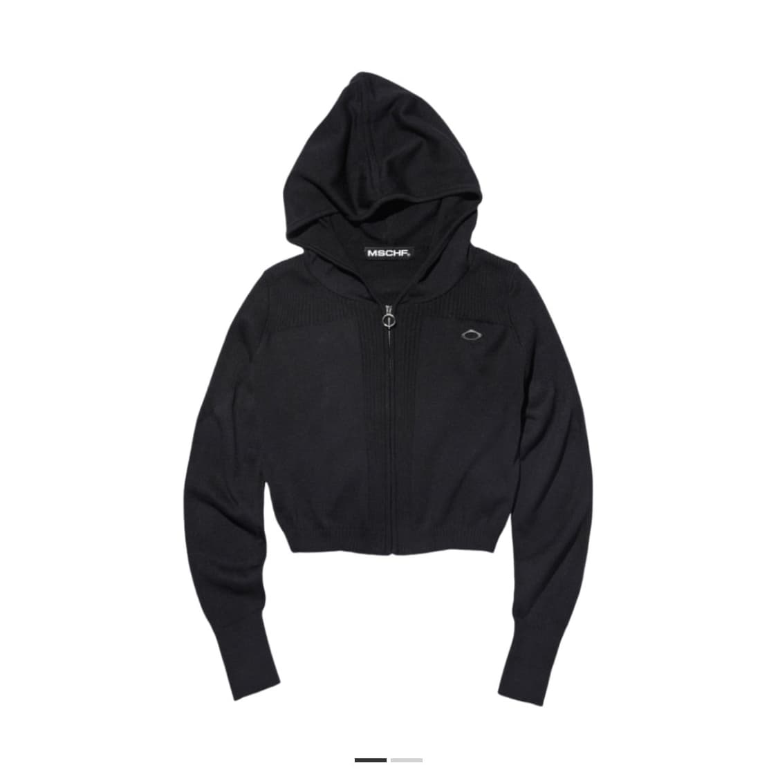 [S] 미스치프 롬버스 니티드 후드 블랙 상품이미지1