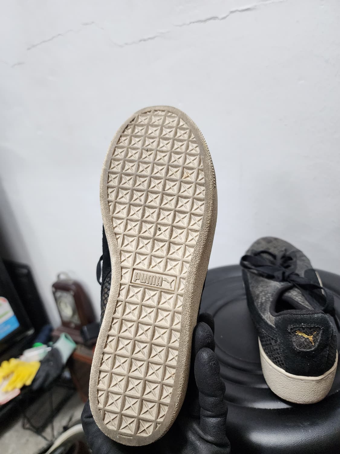 푸마 블랙 스네이크 스웨이드 스니커즈.. 상품이미지5