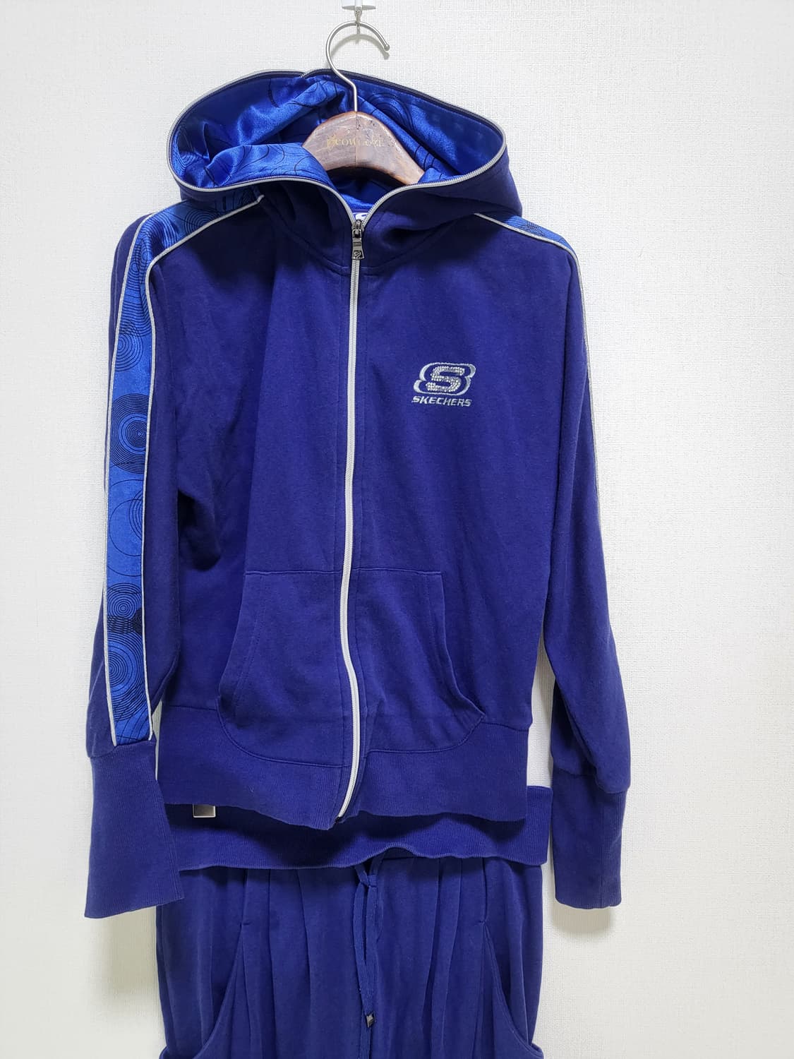 사파이어 블루 파랑 스케쳐스 트레이닝복 상하의 85호44-55 상품이미지3