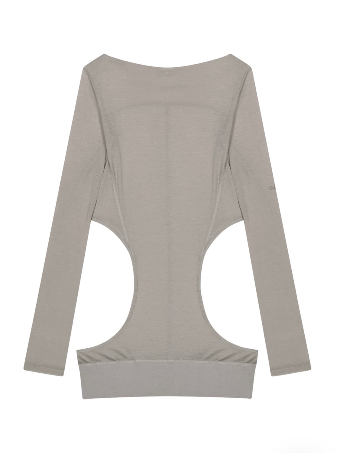 오호스 커브드 컷 레이어드 티 웜그레이 상품이미지1