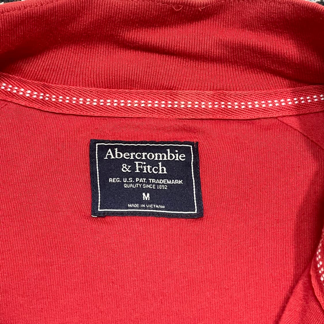 아베크롬비 나그랑 레드 면 집업 져지 자켓 남성M  상품이미지4