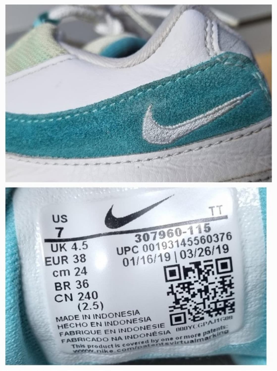 나이키 에어맥스95 라이트아쿠아  307960-115 상품이미지9