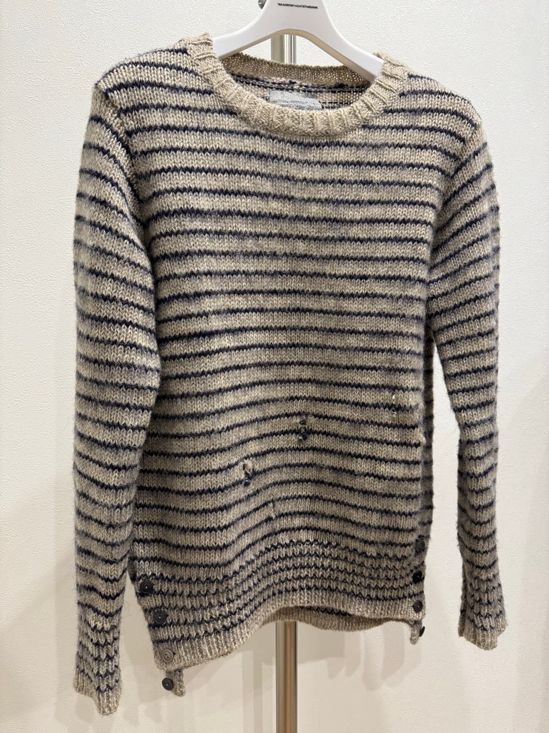 솔로이스트 13aw 그런지 디스트레스드 울 스웨터 상품이미지5