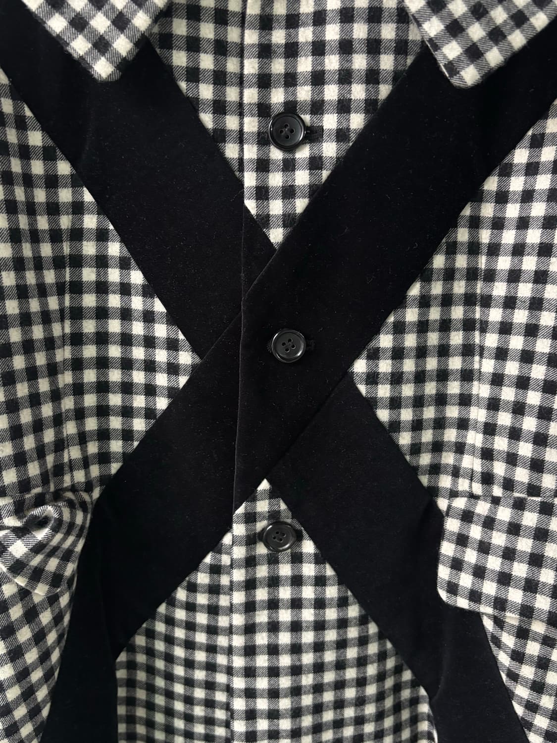 꼼데가르송 20ss 런웨이피스 깅엄 코트 상품이미지4