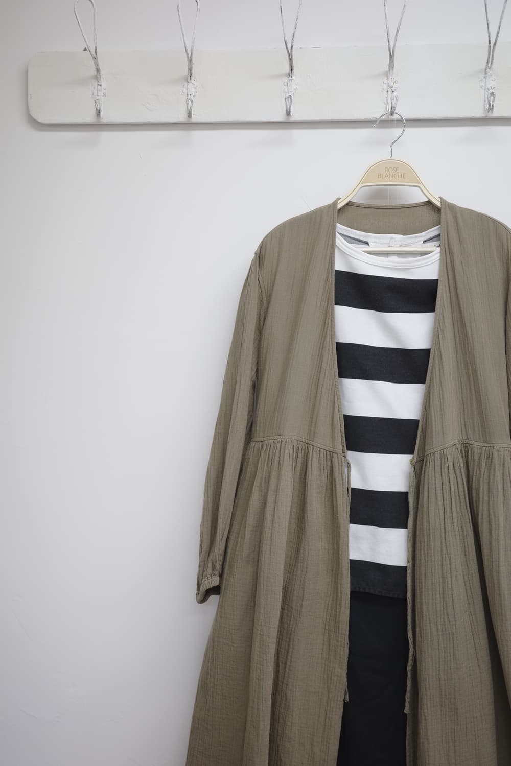 일본 빈티지 랩 원피스 카키 베이지 상품이미지3