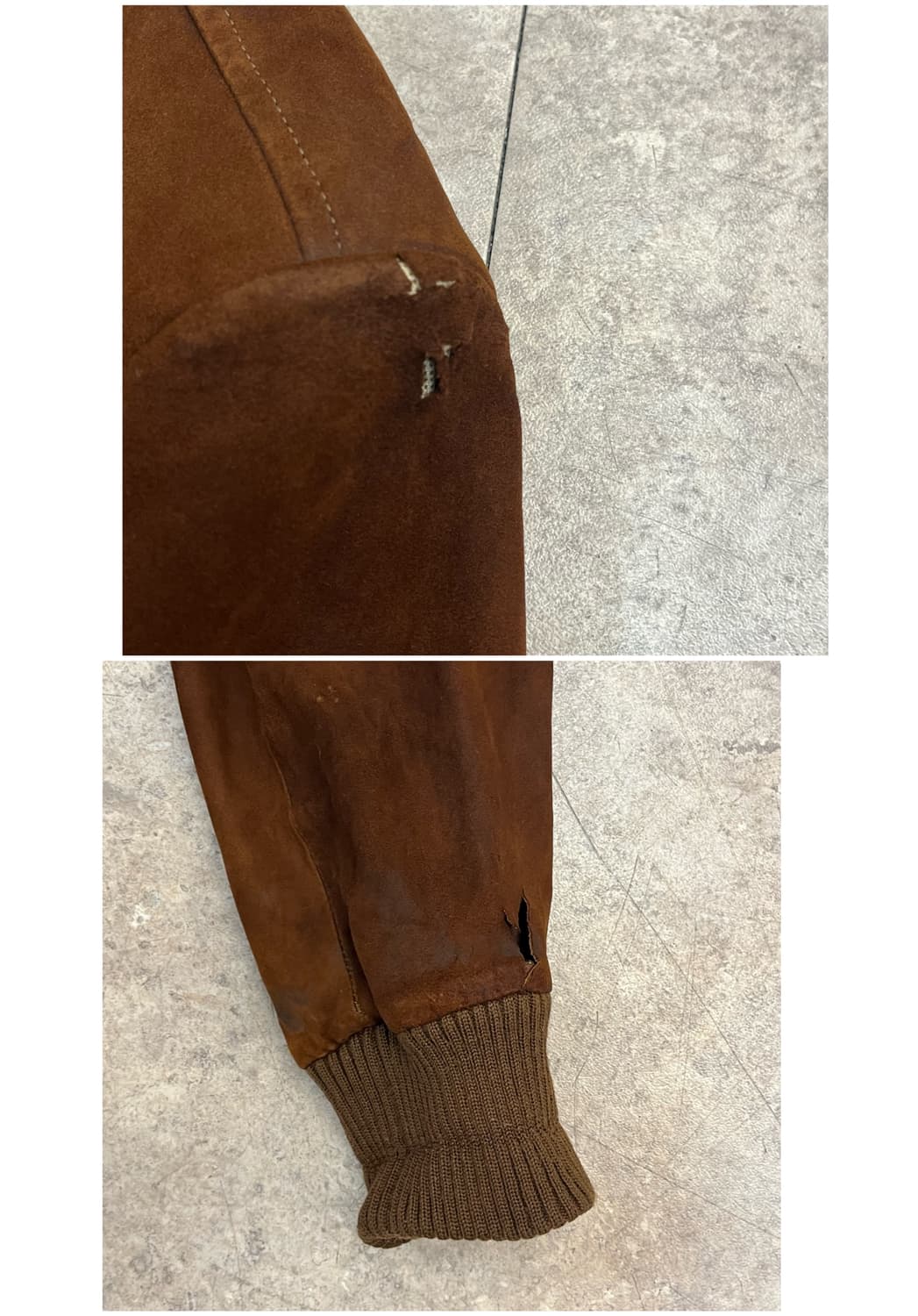 빈티지 양가죽 스웨이드 레더 자켓 브라운 L #csz2553  상품이미지6