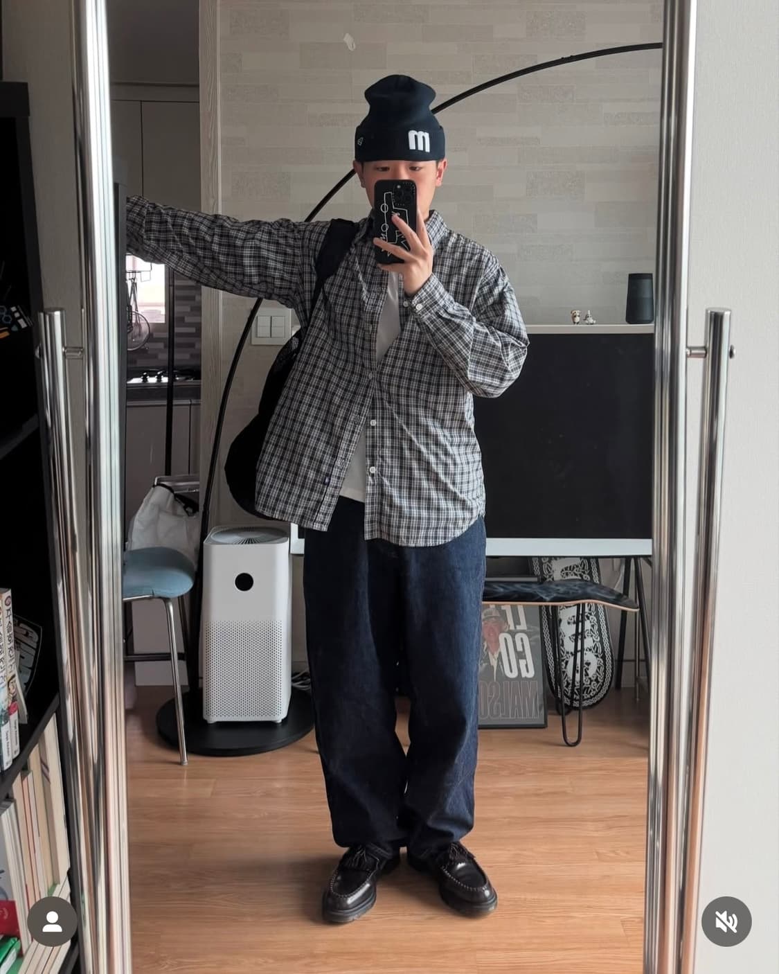 노스페이스퍼플라벨 체크셔츠 상품이미지3