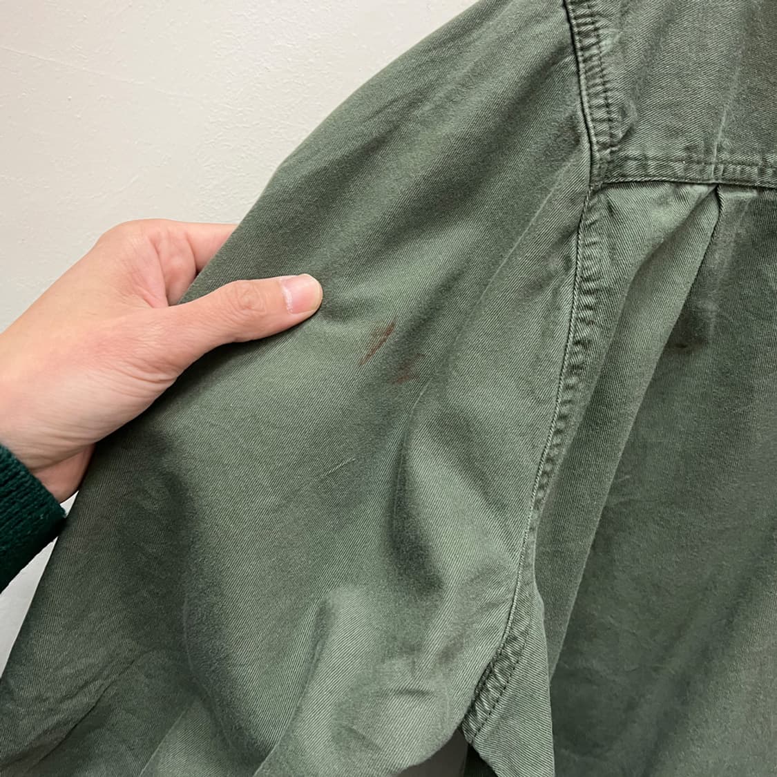 칼하트 리메이크 투포켓 카키 긴팔 셔츠 남방 XL 상품이미지4