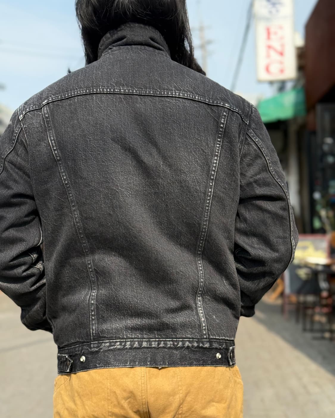 리바이스 프리미엄 타입 3세대 쉐르파 블랙 트러커 자켓 L 상품이미지9