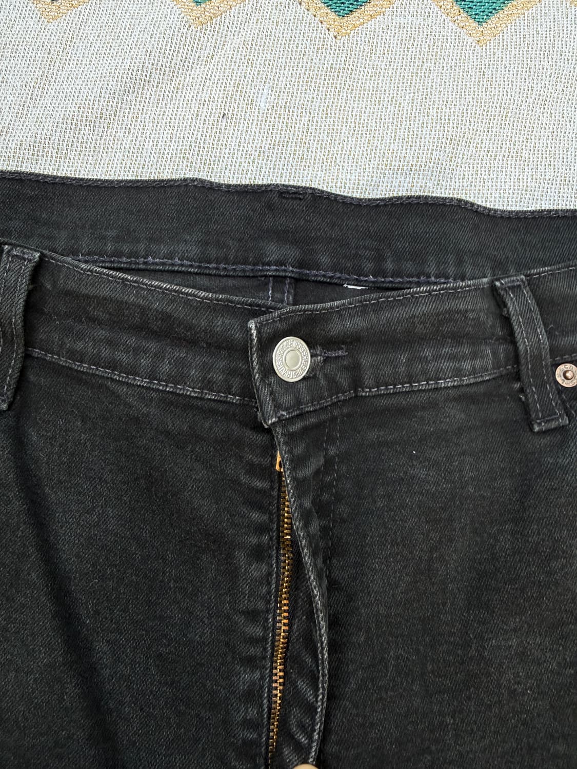 리바이스 512 흑청 36/32 지퍼플라이 상품이미지3