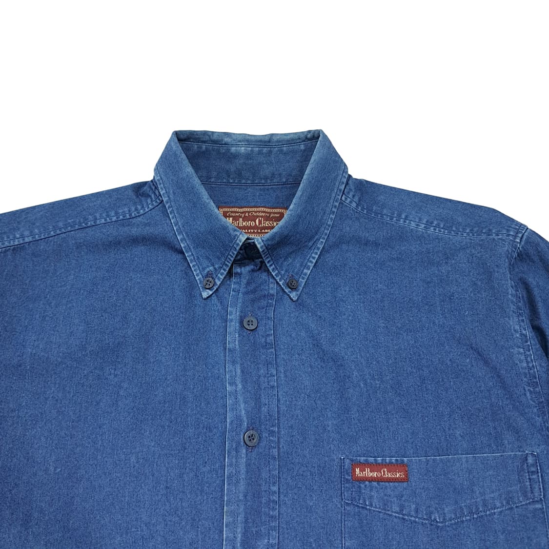 CL374 L 말보로클래식 90s 포르투갈산 인디고 데님셔츠 남방 상품이미지2