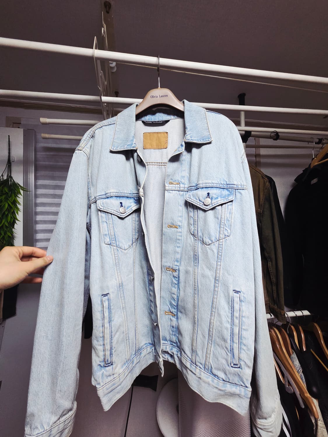 자라 데님 재킷 라이트 블루 L (100-105) 상품이미지2