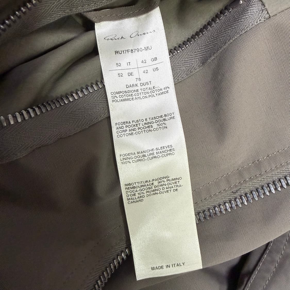 릭오웬스 몰리노 구스 52 다크 더스트 상품이미지5