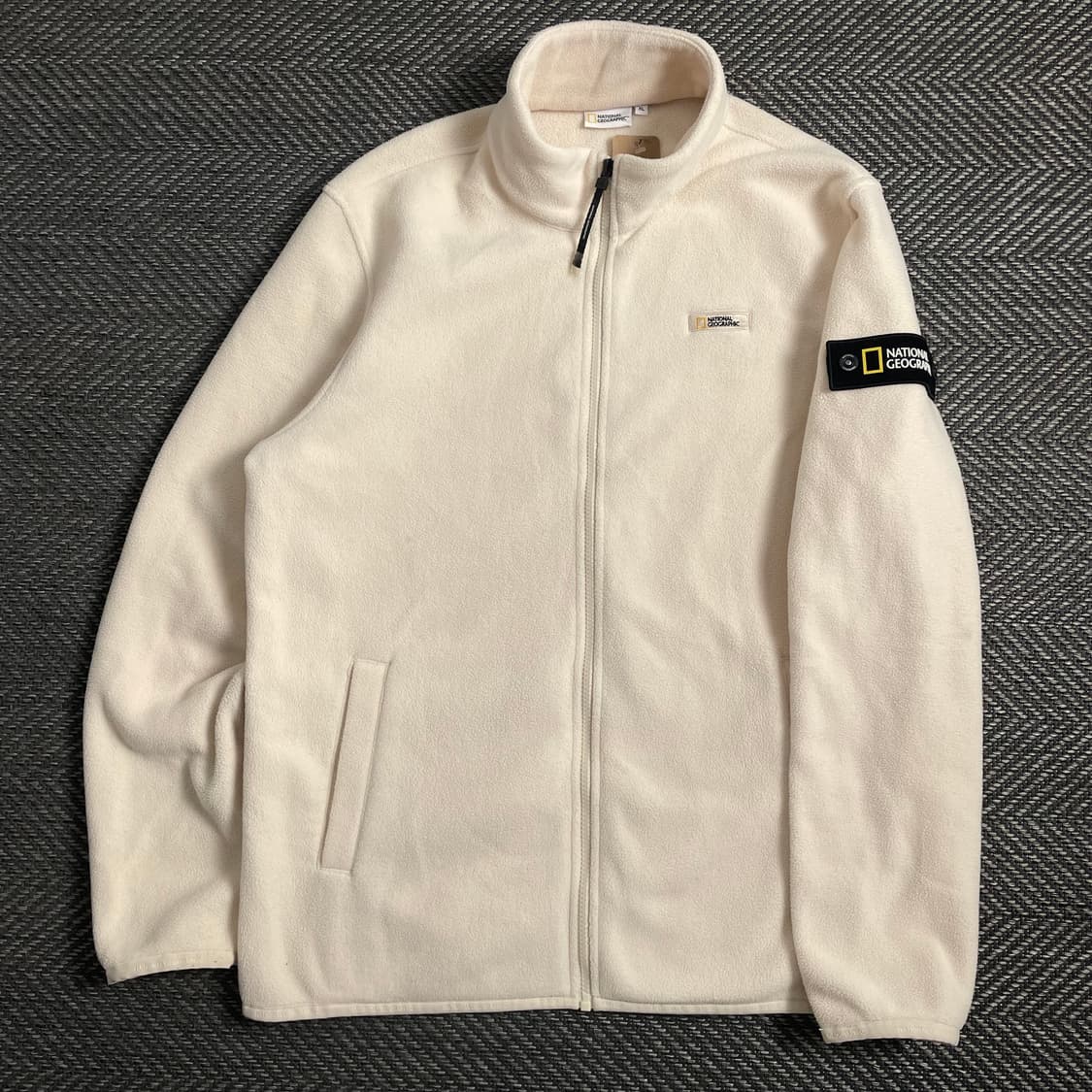 네셔널지오그래픽 와펜 플리스 집업 자켓 아이보리o 4442 상품이미지1