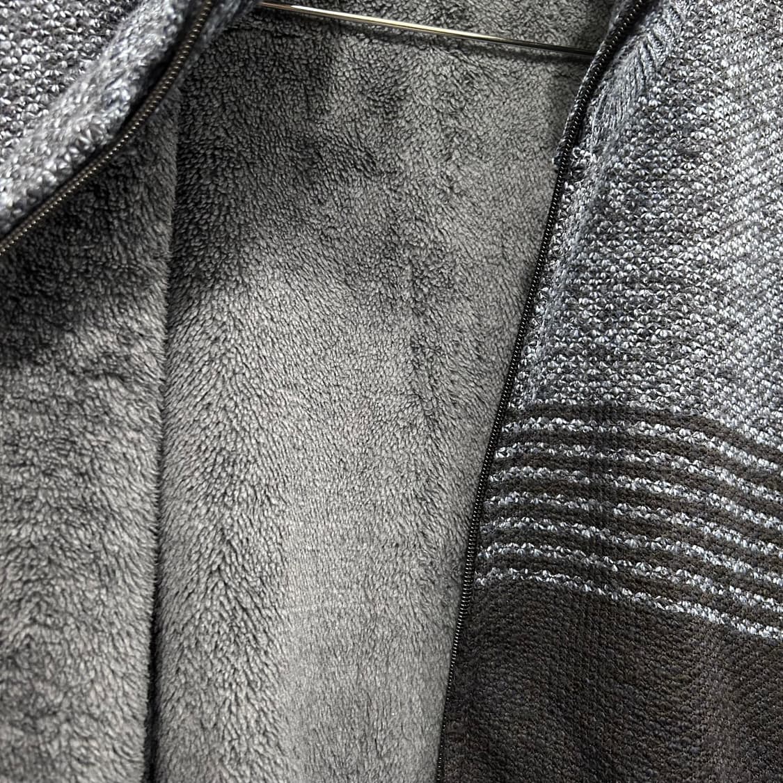 잭필드 이너모헤어 하이넥 패턴 니트 집업 상품이미지3