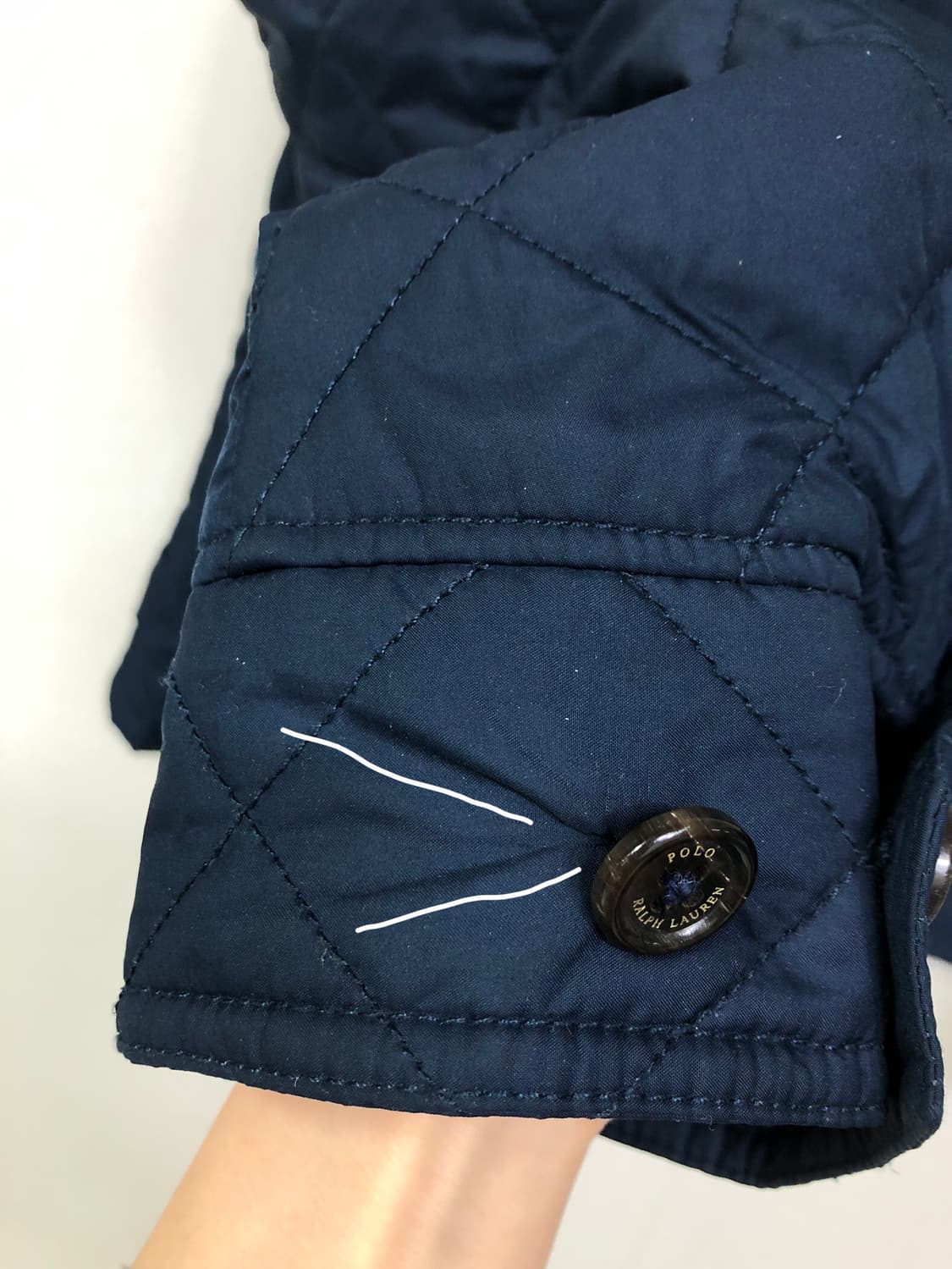 폴로 랄플로렌 남성 퀼팅 누빔 바라쿠타 헤링턴 자켓 _ 네이비 XL 상품이미지10