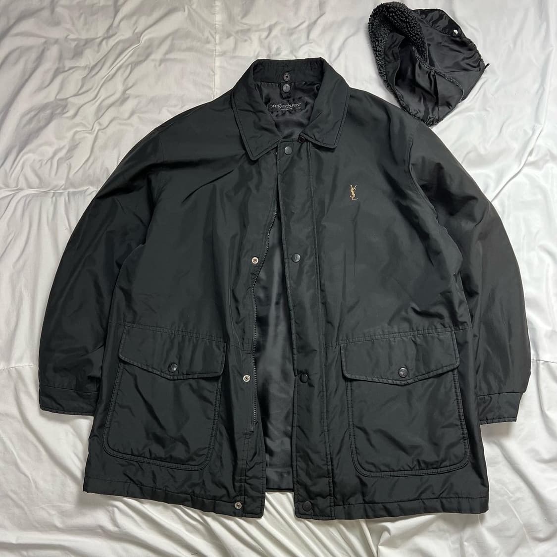 입생로랑 블루종 자켓 (목털포함) 상품이미지3