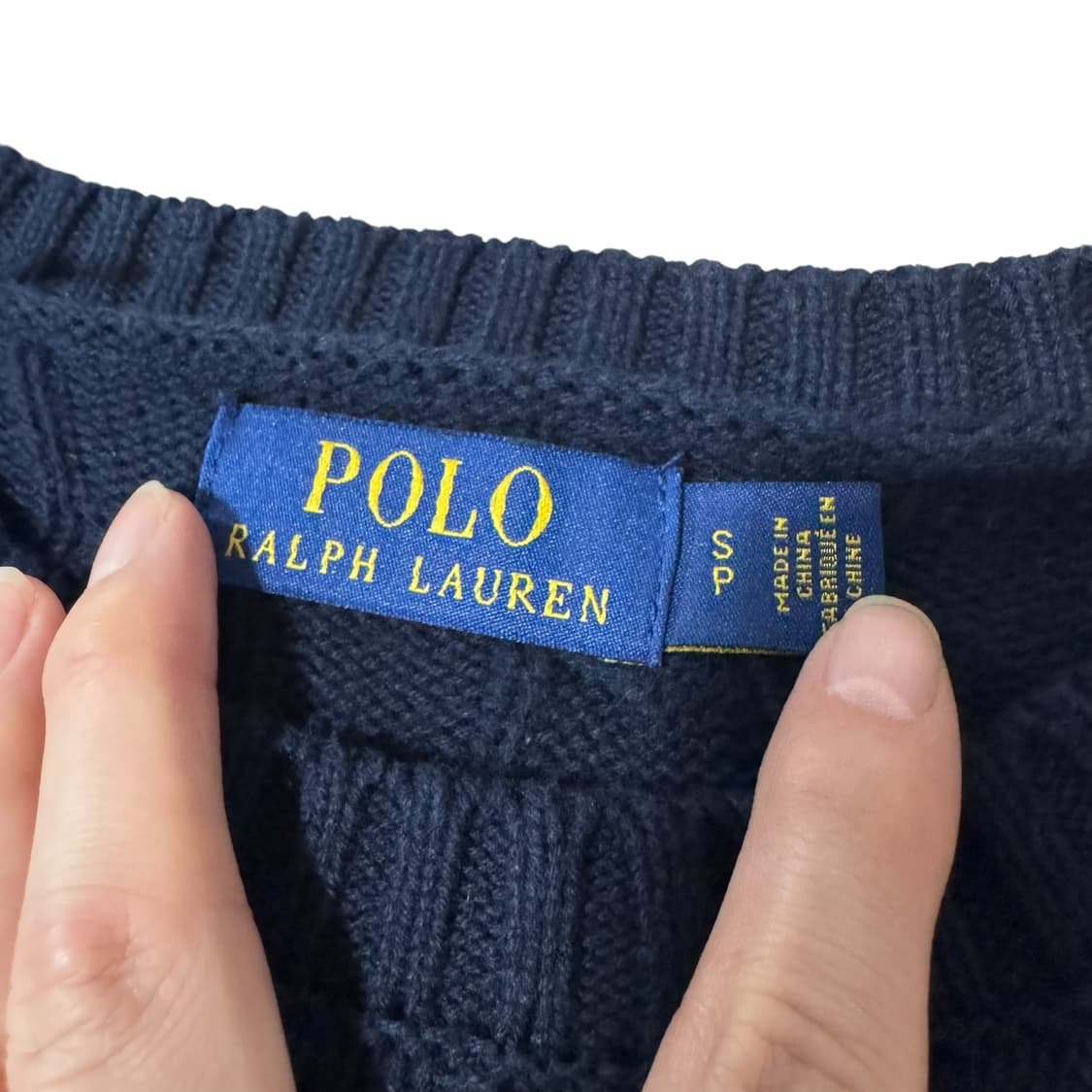 신형 폴로 랄프로렌 네이비 꽈배기 니트 상품이미지3