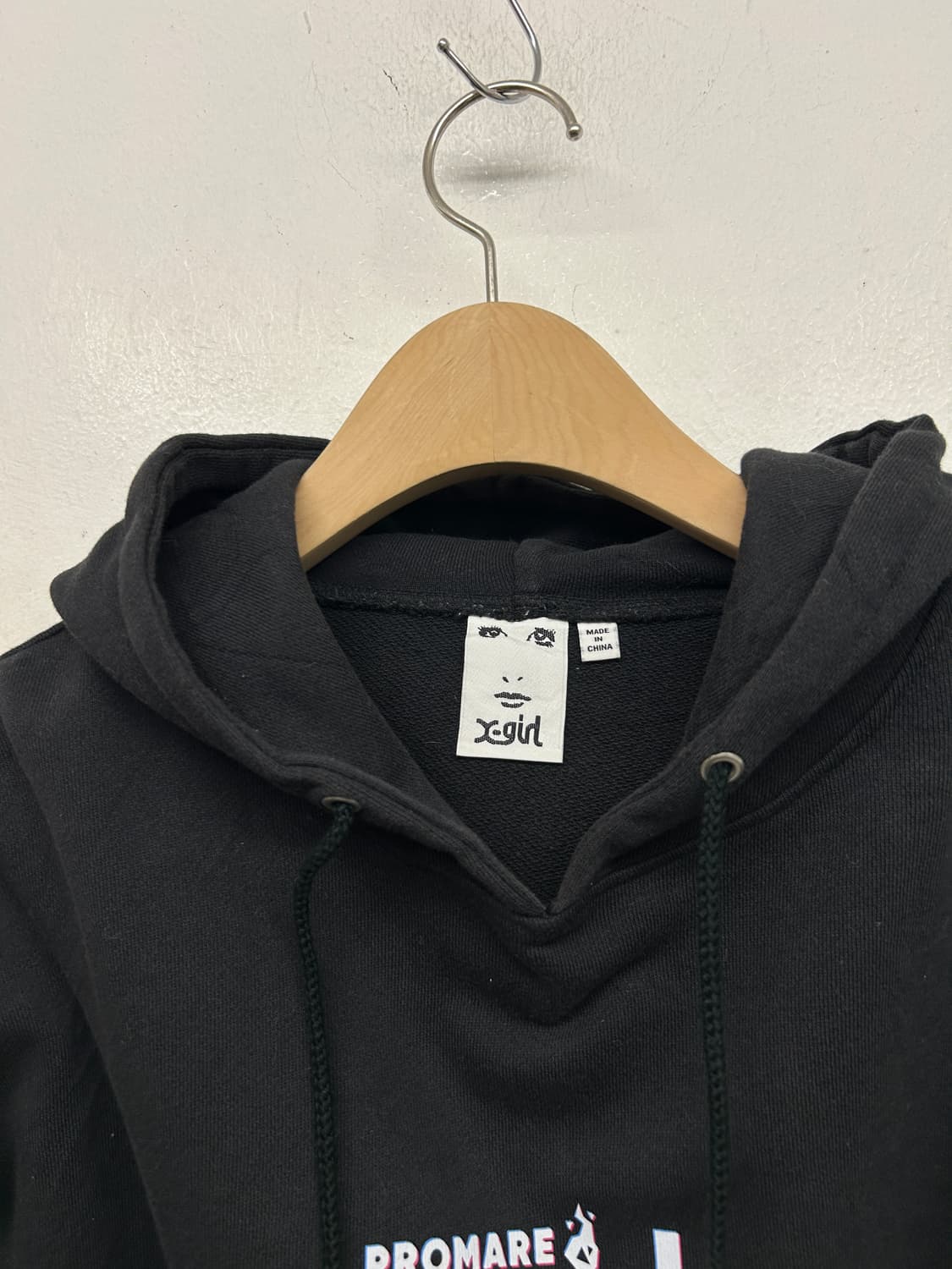 X-GIRL 엑스걸 오버핏 블랙 후드티 상품이미지3