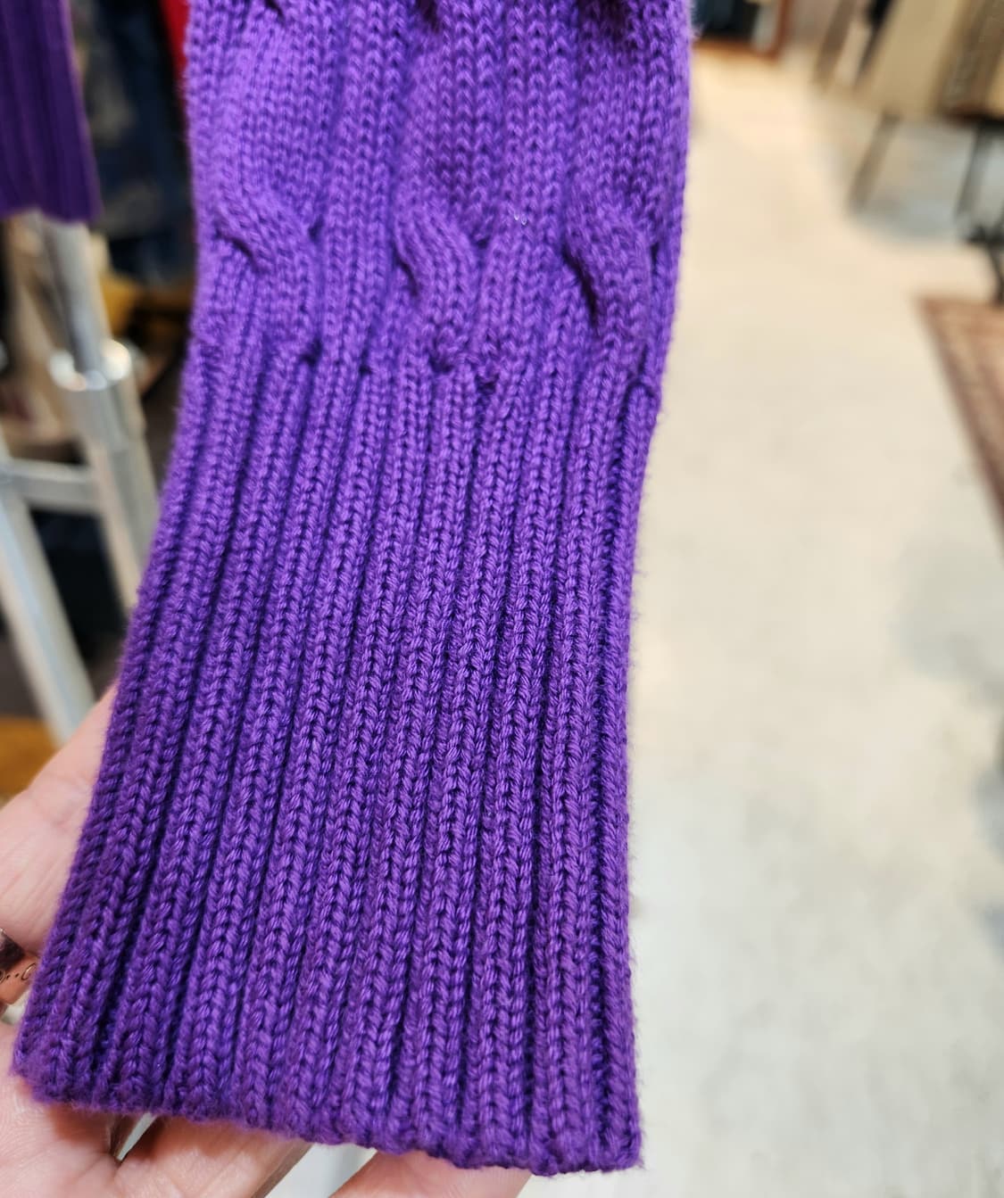 랄프 로렌 후드 꽈배기 크롭 니트  집업 상품이미지6