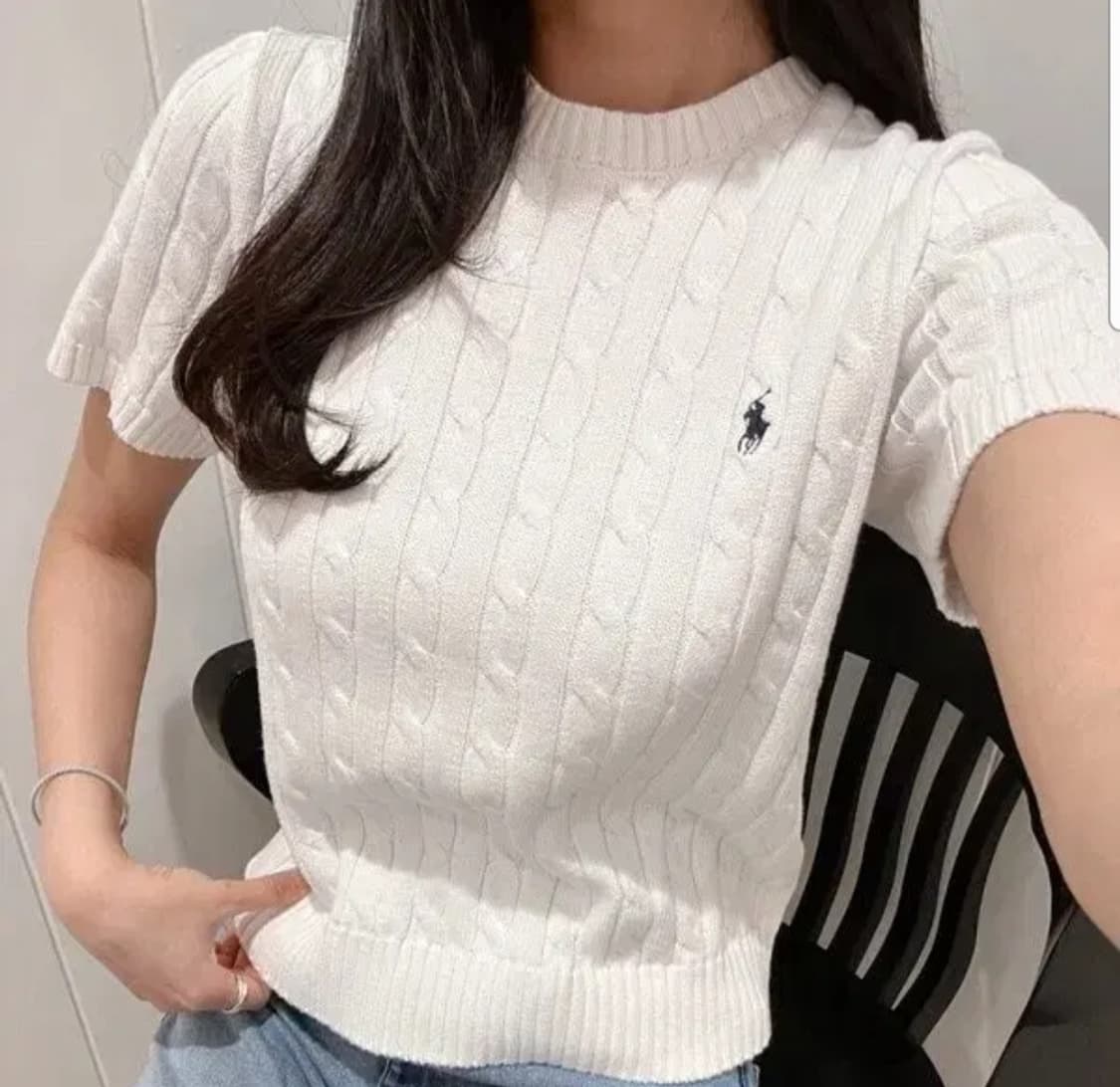 폴로  랄프로렌  반팔  케이블 니트 S 상품이미지6