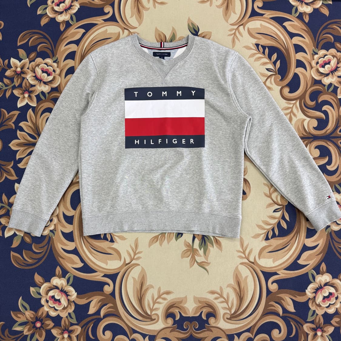 (M)타미힐피거 Tommy hilfiger 빅로고 맨투맨(그레이) 상품이미지1