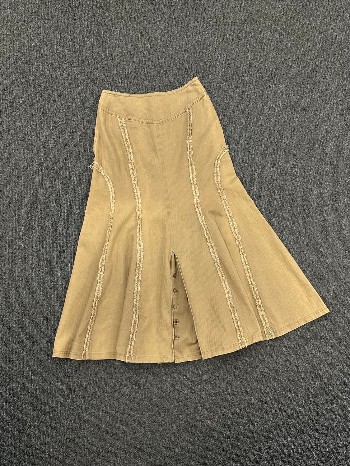 9)Japanese vintage 그런지 베이지 롱 스커트 상품이미지4