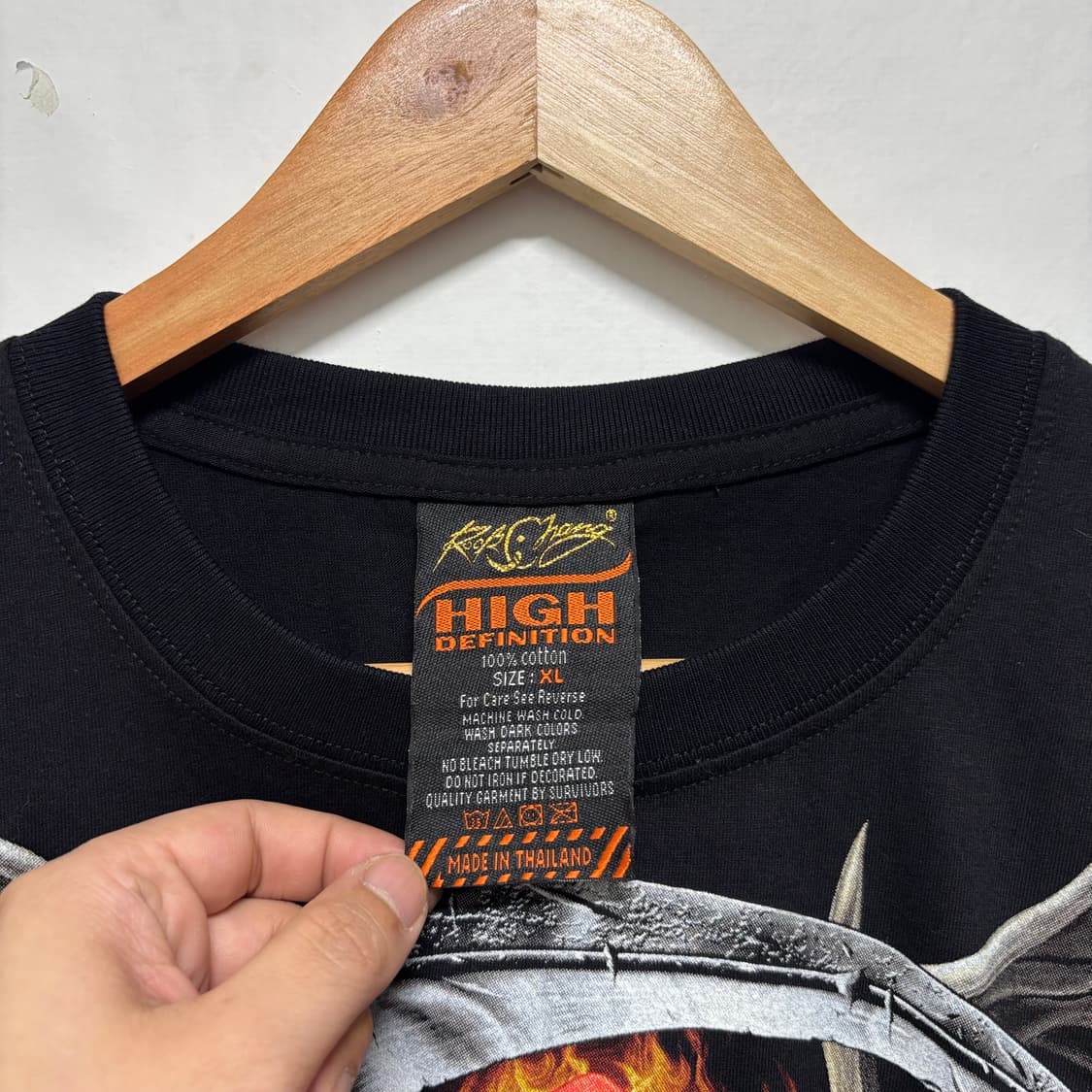 블랙 해골 프린팅 반팔 상품이미지3