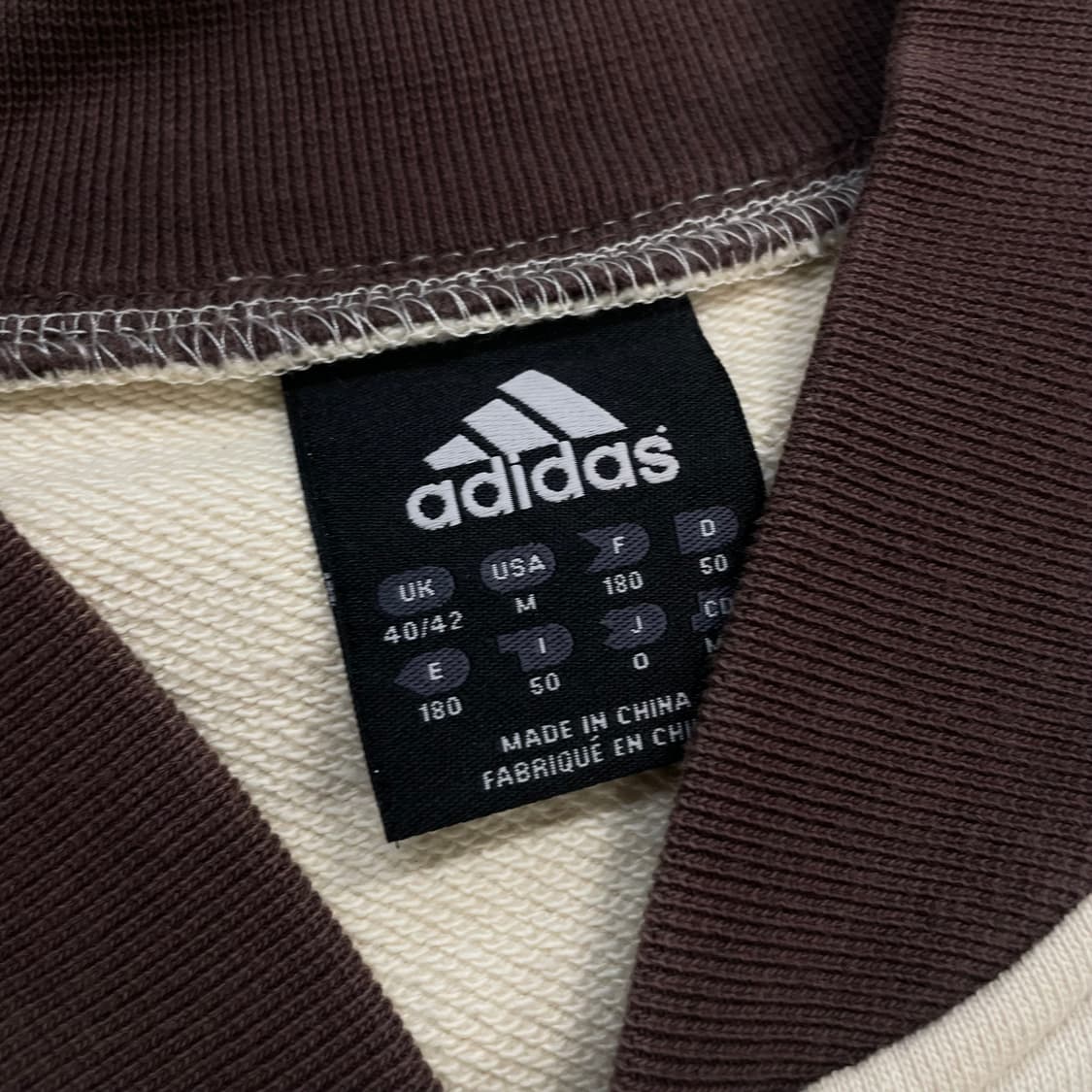 아디다스 스냅 버튼 삼선 브라운 빅 로고 코튼 자켓 상품이미지3