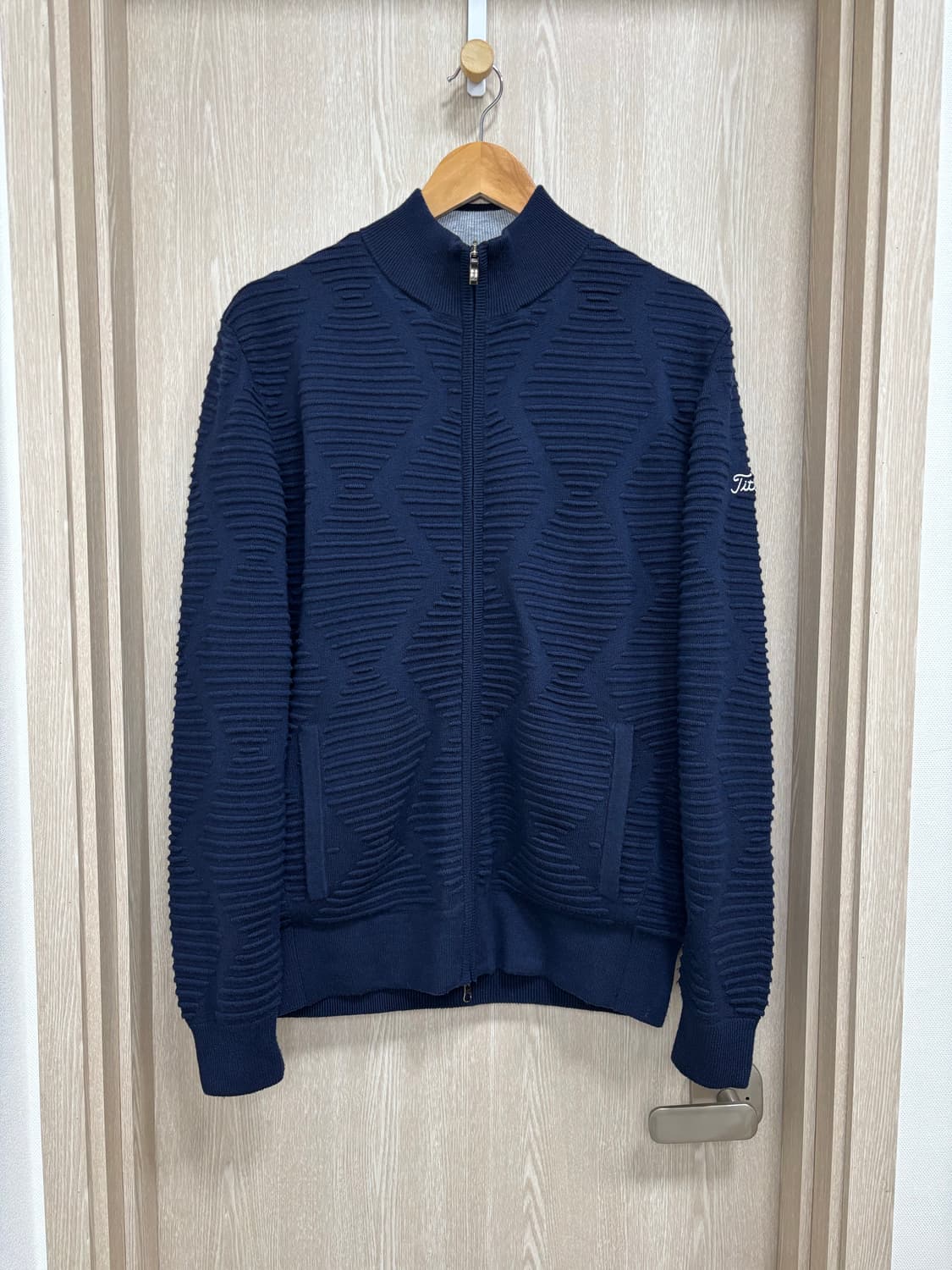 22FW)타이틀리스트 골프 방풍니트집업LL/100~105/네이비 상품이미지1