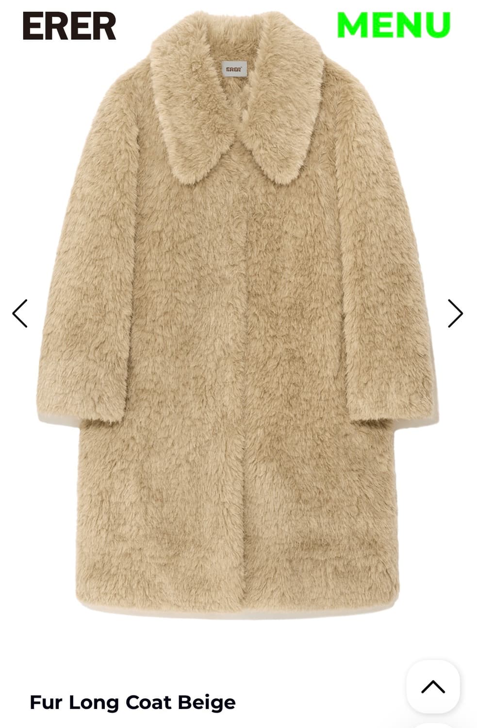 ERER 퍼 롱코트 베이지 상품이미지3