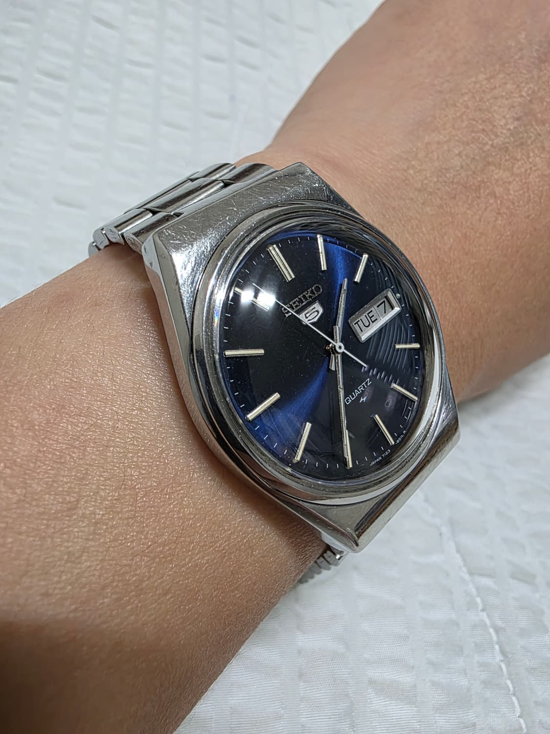 세이코5 빈티지 청판 데이데이트 쿼츠 메탈 시계 seiko5 상품이미지2