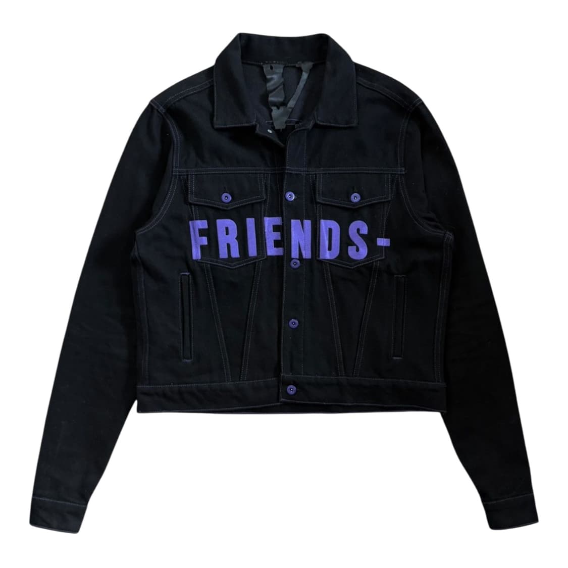브이론 프렌즈 데님자켓 퍼플 퍼플 컬러버튼 미판 미발매  상품이미지1