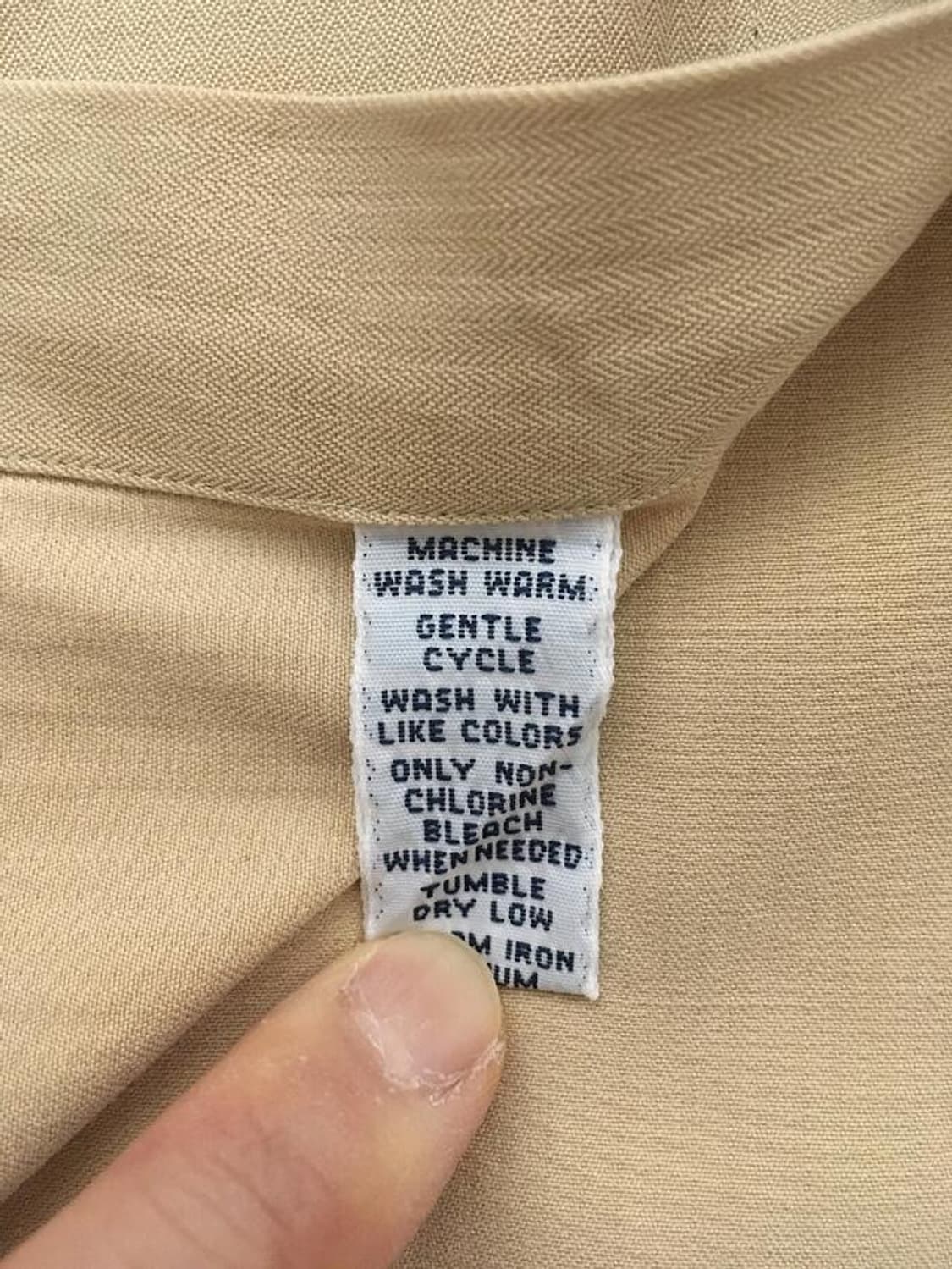 90s Gold-beige silk blended shirts 상품이미지5