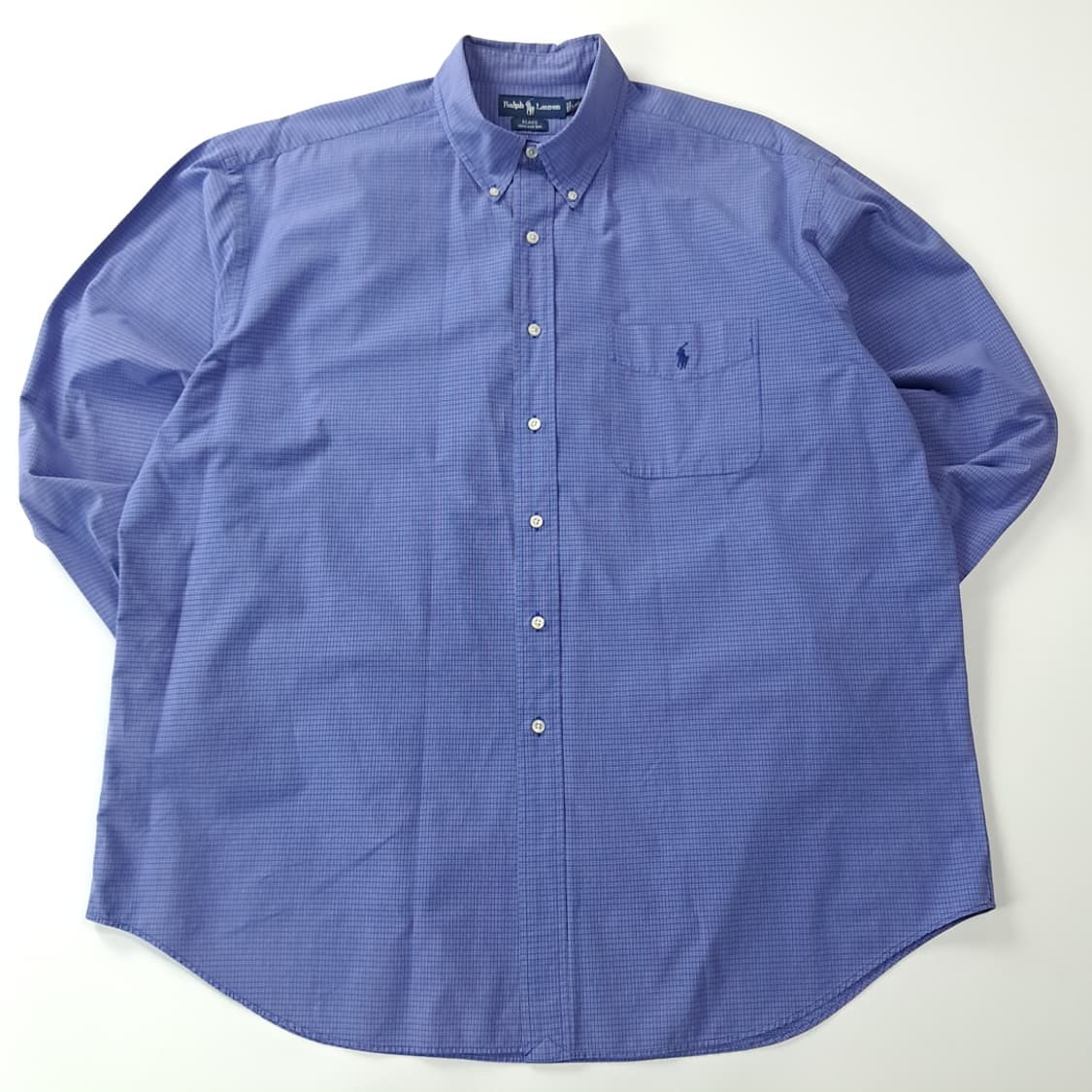 CK225 2XL 폴로 90s 블루 핀체크 셔츠 남방 상품이미지1