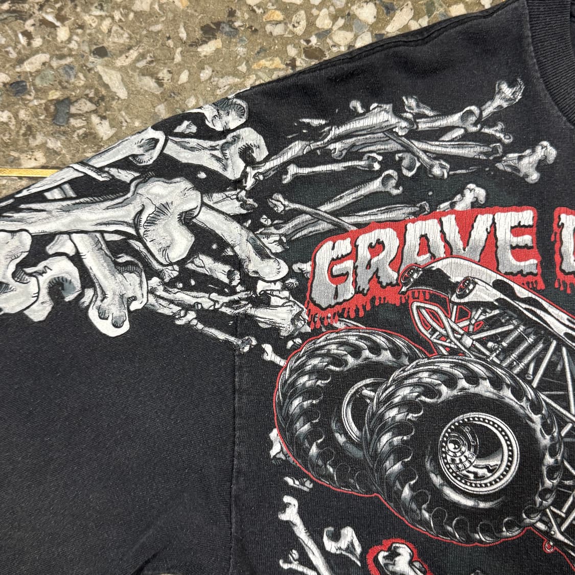 빈티지 00s Grave Digger 몬스터 트럭 레이싱 롱슬리브 상품이미지5