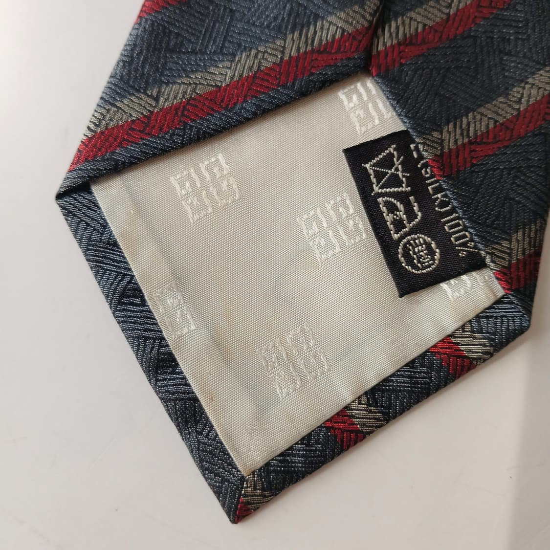 지방시 넥타이 레드 사선 자카드 패턴 8cm A~B등급 A19858 상품이미지8