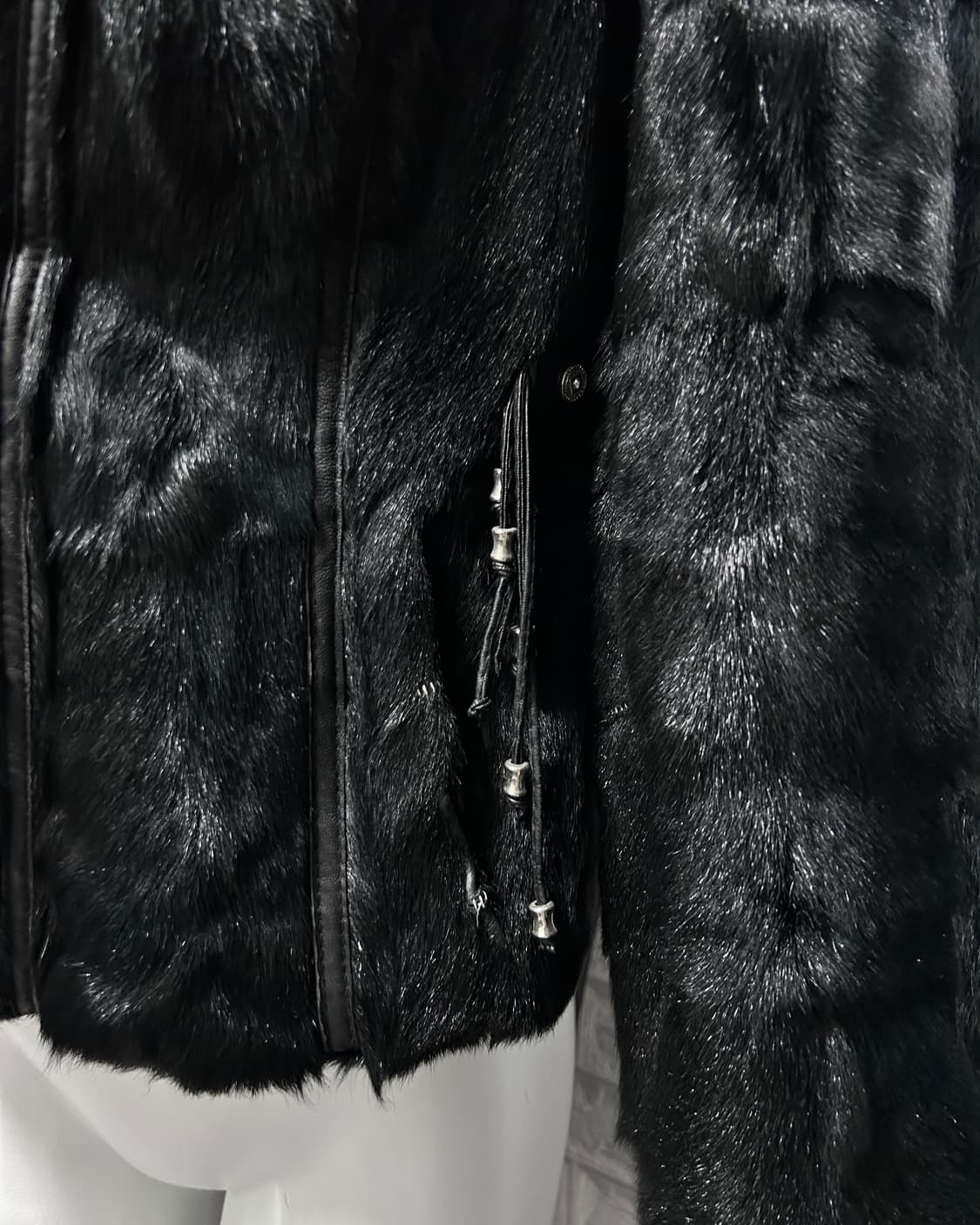 Ezilli 고딕 램스킨 폭스 퍼 자켓 상품이미지4