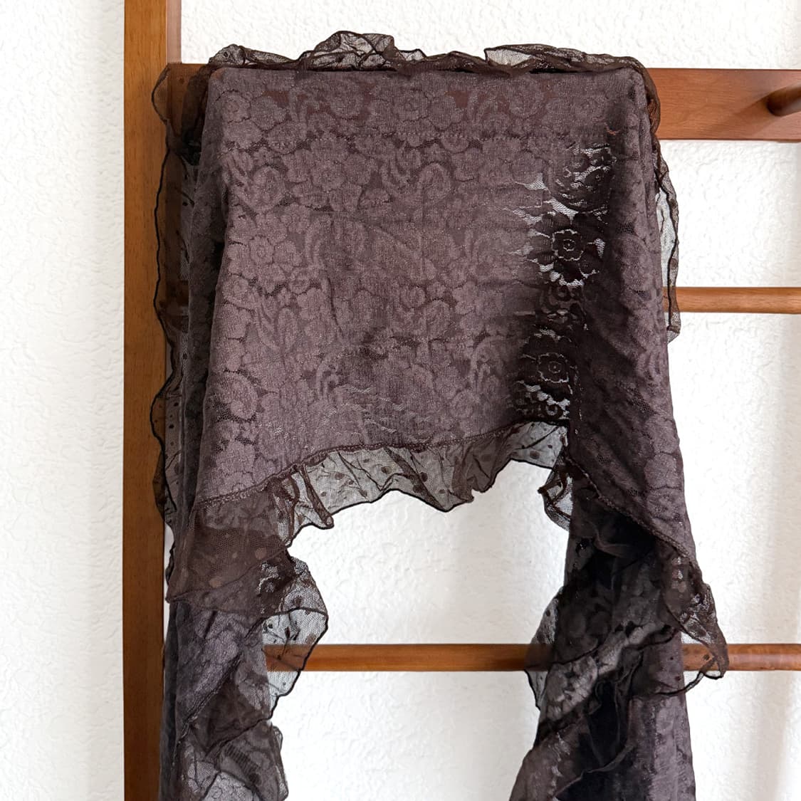 브라운 레이스 시스루 스카프 상품이미지3