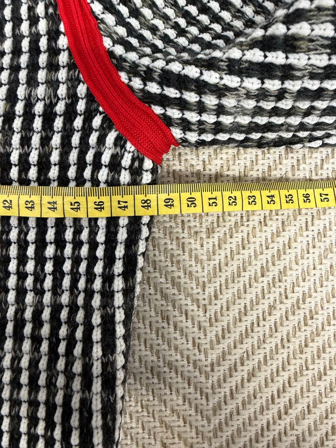 정품) 코오롱 여성 체크 패턴 니트 집업 자켓 95 상품이미지8