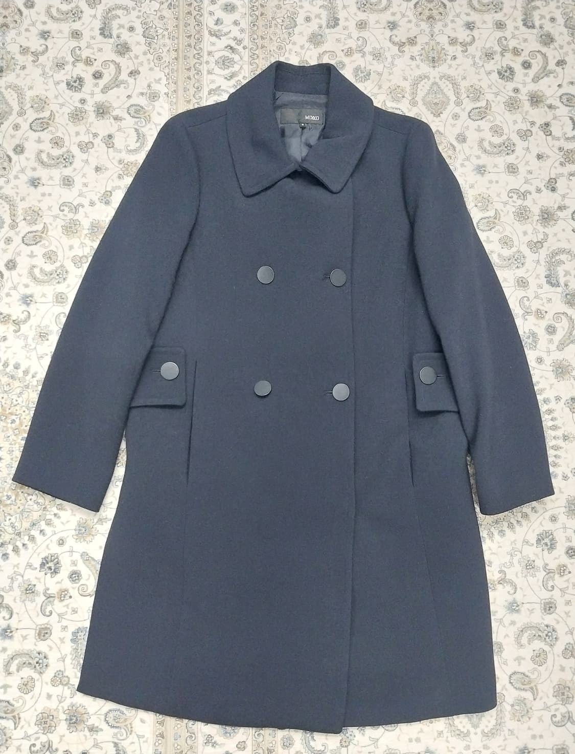 MIXXO  네이비 더블 코트 S (55반까지) 상품이미지1