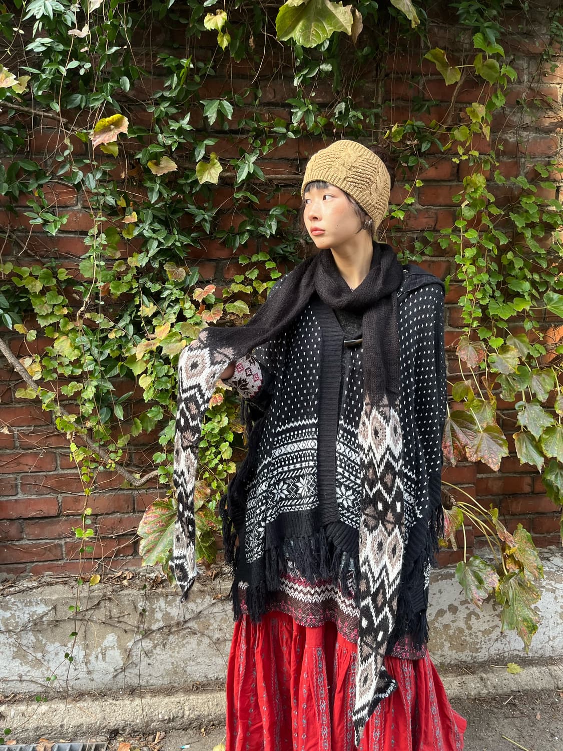 패턴 포인트 머플러 상품이미지1