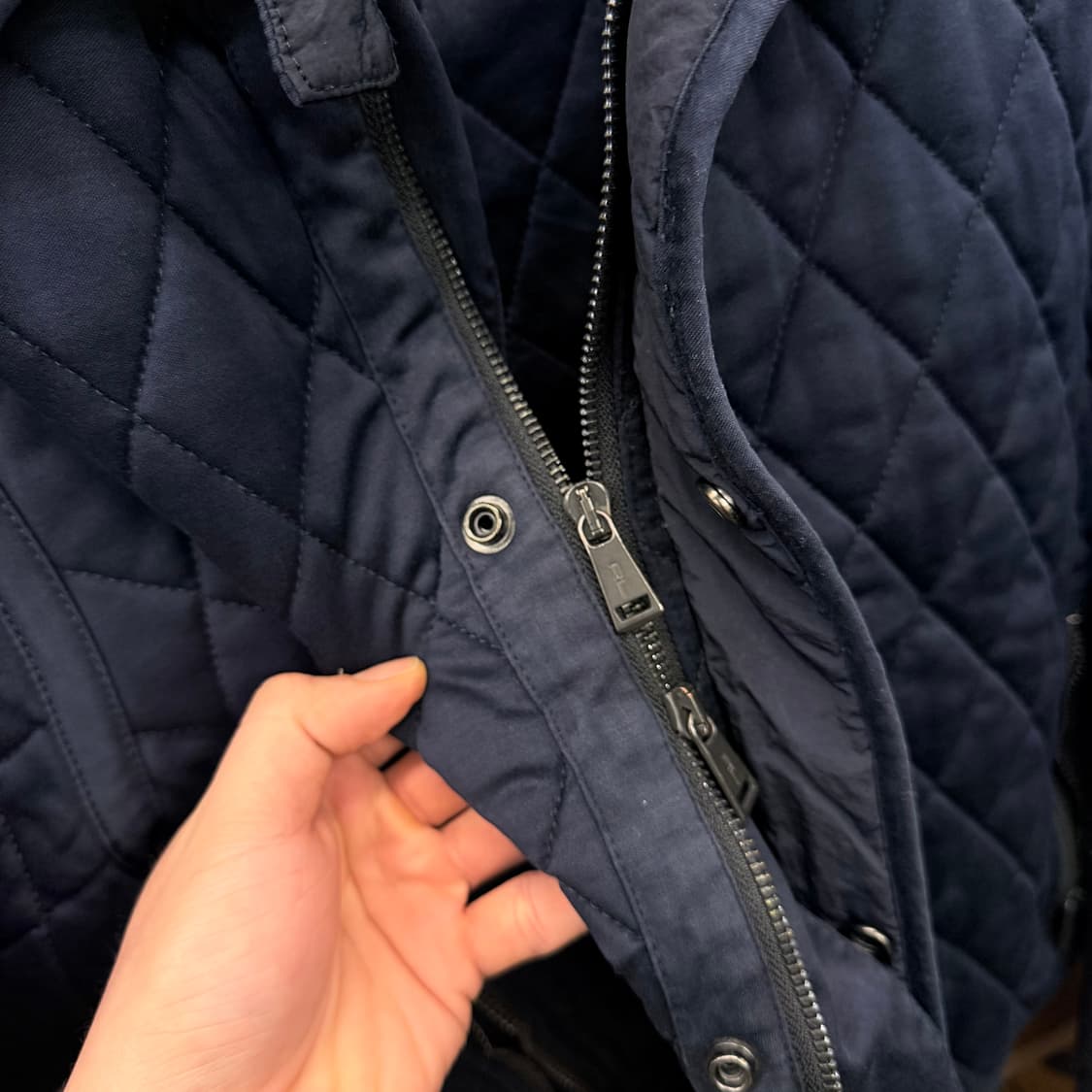 폴로 랄프로렌 신형 모델 투 웨이 집업 다이아몬드 퀼팅 봄버 자켓 퀄팅 상품이미지6