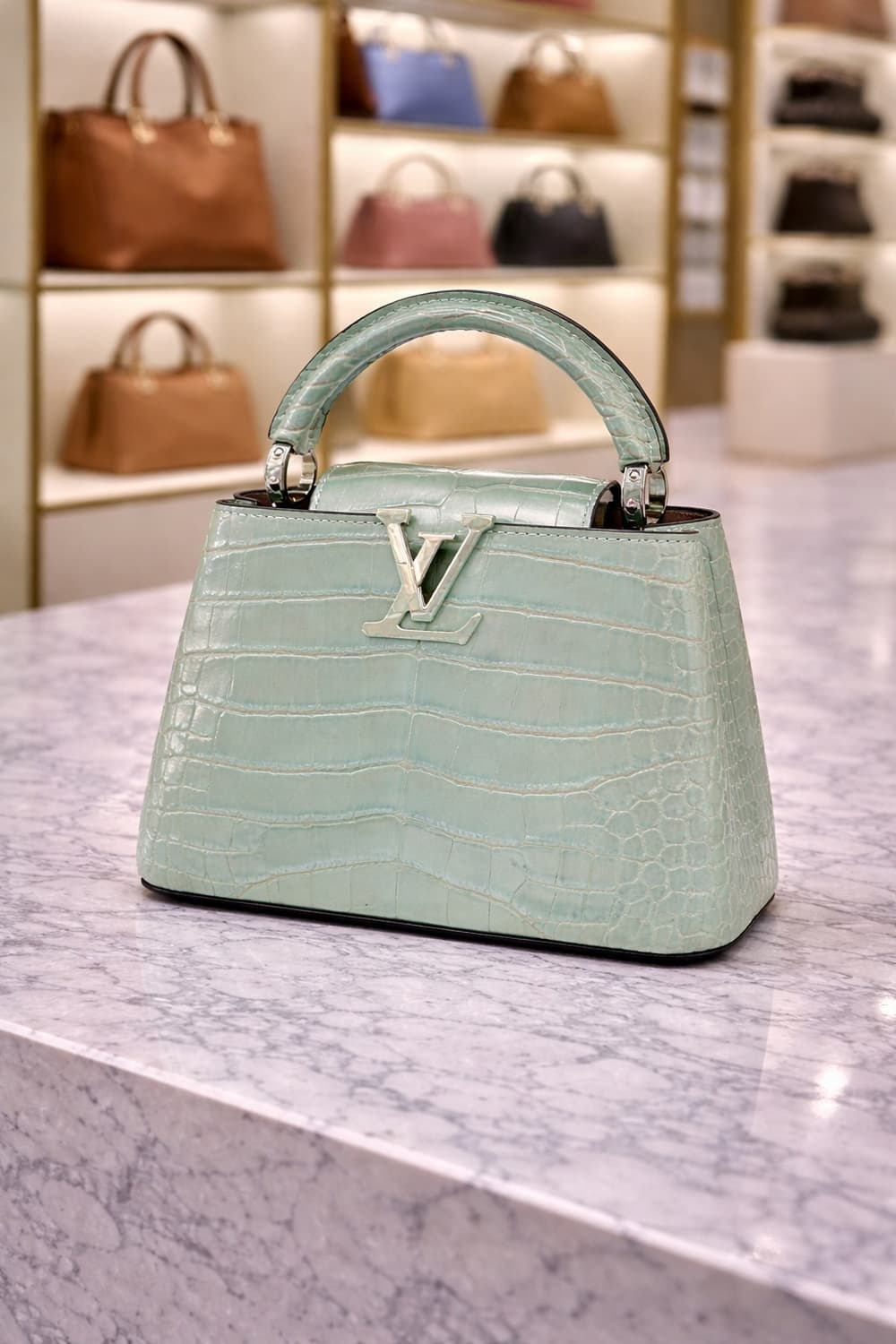 [S급] 루이비통 카퓌신 브릴리언트 크로커다일 핸드백 판매합니다!!! 상품이미지1