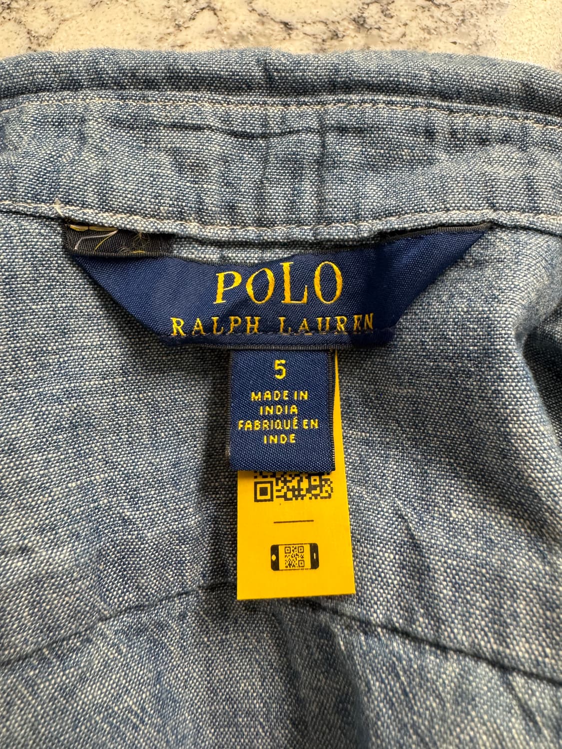 폴로 랄프로렌 키즈 샴브레이 셔츠드레스 상품이미지6