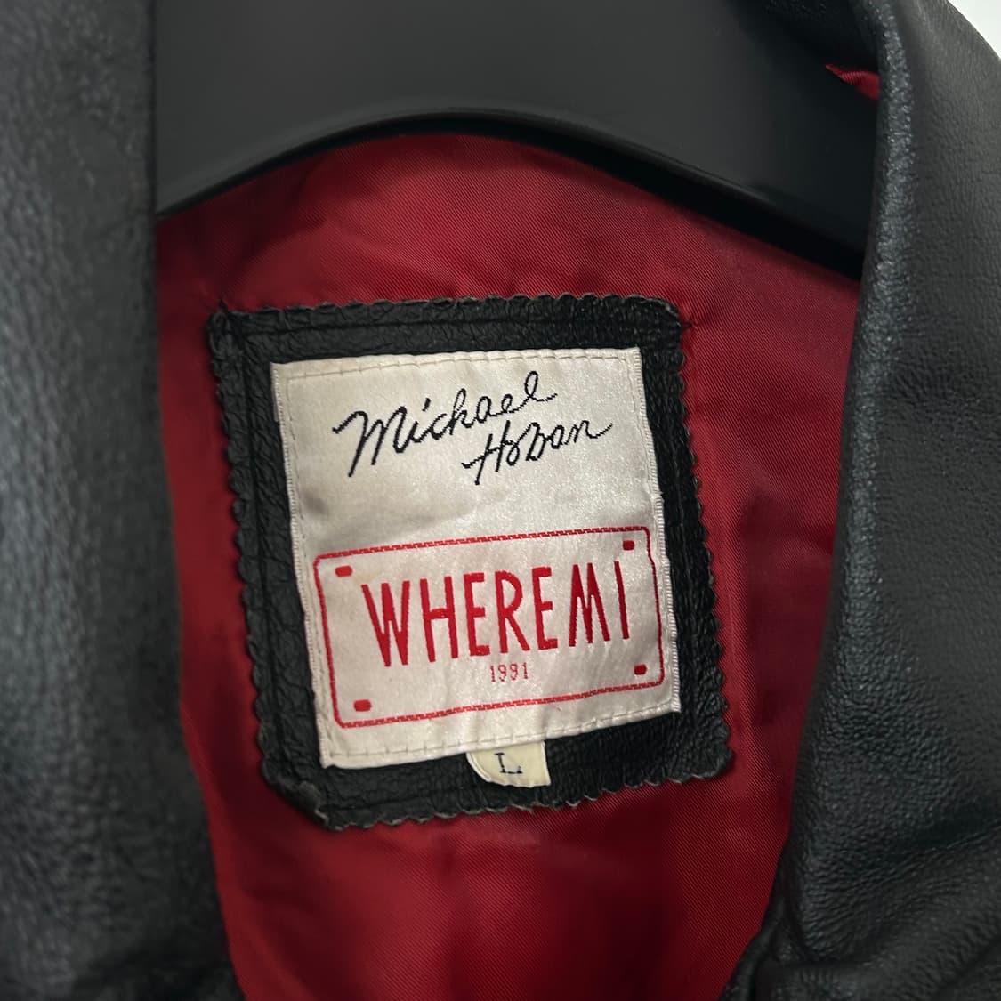 Michael Hoban 소가죽 성조기 봄버 자켓 상품이미지8